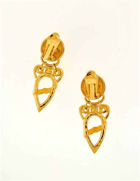 vintage fendi roma italy 925 earrings|Vintage Fendi Earrings .